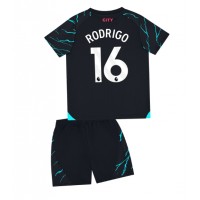 Camiseta Manchester City Rodri Hernandez #16 Tercera Equipación Replica 2023-24 para niños mangas cortas (+ Pantalones cortos)